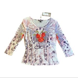 Metric Women’s Angel Wings 3/4 Sleeve Top